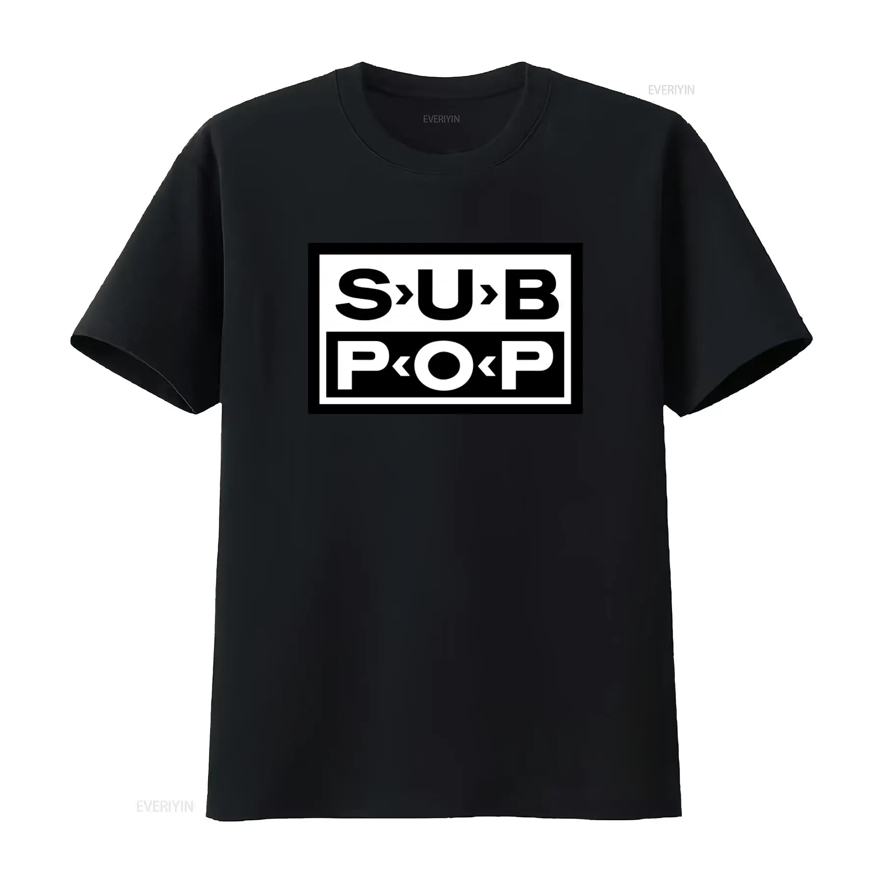 Vintage Fashion Logo - تي شيرت بشعار Sub Pop أسود