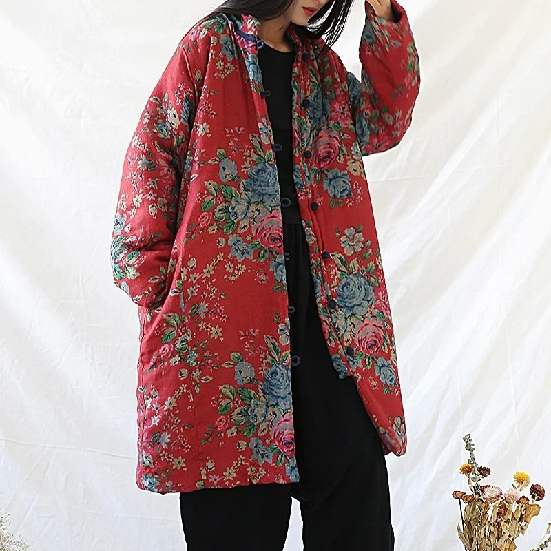 Vintage Trench Coat - ملابس على الطراز الصيني معطف دافئ