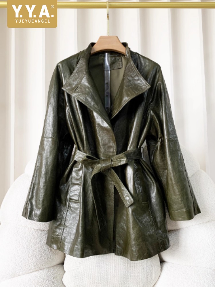 Vintage Trench Coat - معطف نسائي كلاسيكي طويل متوسط الطول