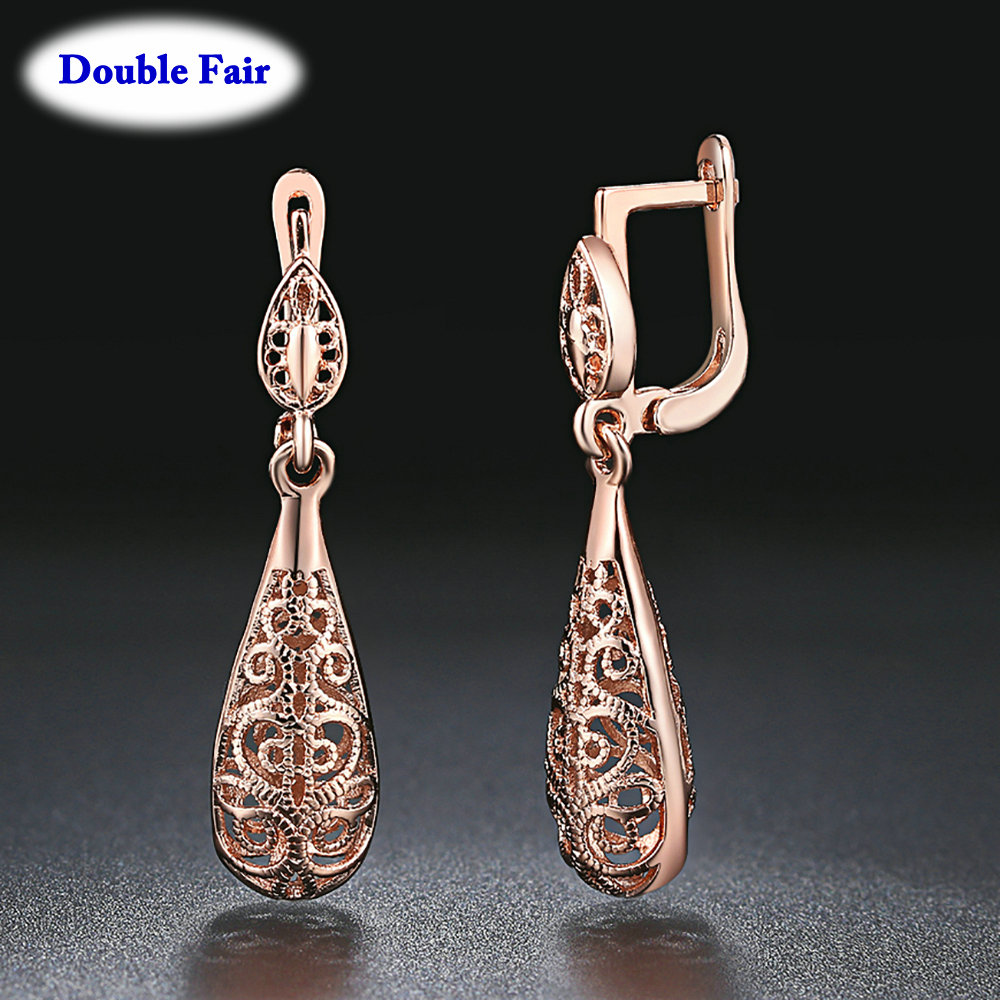 Vintage Fashion Jewelry Brands - العرقية نمط خمر Waterdrop أقراط روز