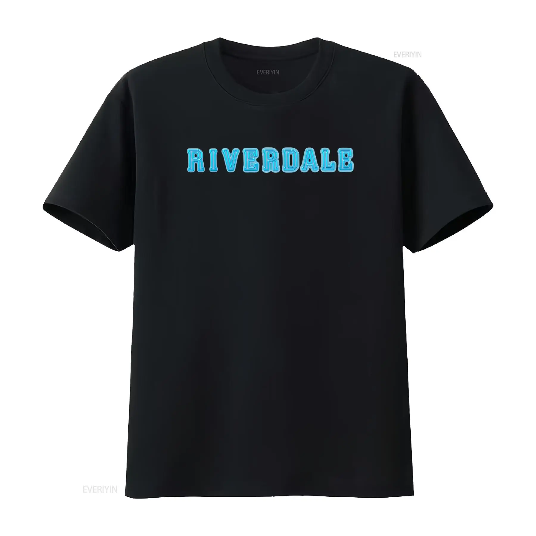 Vintage Fashion Logo - تي شيرت للبالغين بشعار Riverdale وطباعة