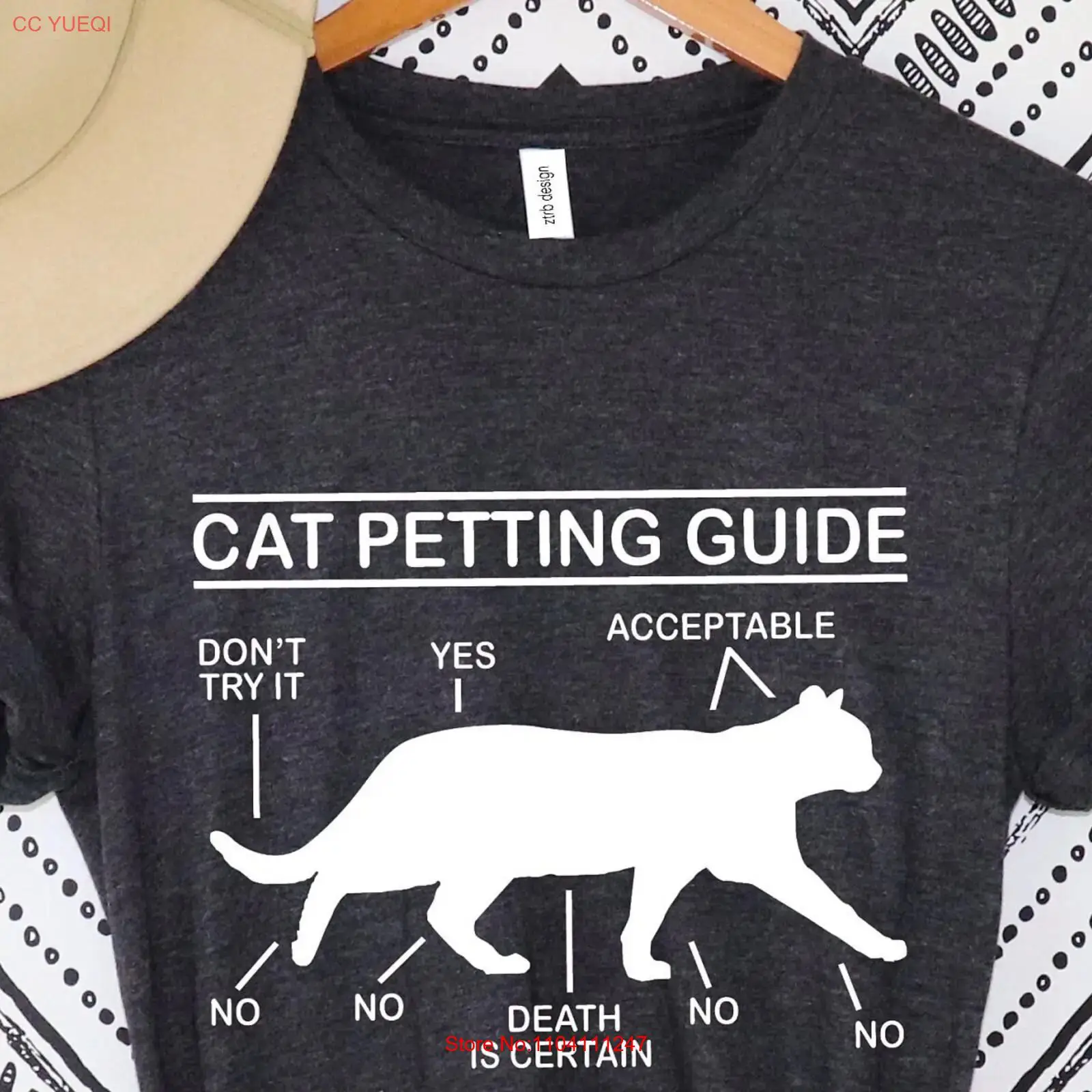 Vintage Fashion Guide - تي شيرت CaT بتصميم مميز للحيوانات