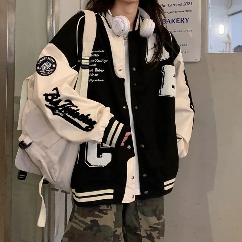 Varsity Jacket Wool - Y2k صوف الضأن Bomber سترة الإناث