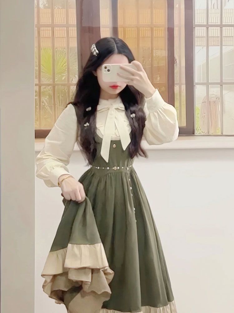 Vintage Fashion Style Female - 2025 جديد اليابانية الكورية Kawaii Preppy