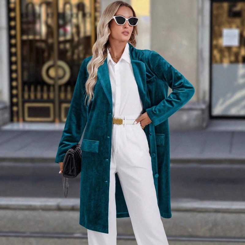 Velvet Blazer Vintage - معطف نسائي فاخر من المخمل بتصميم