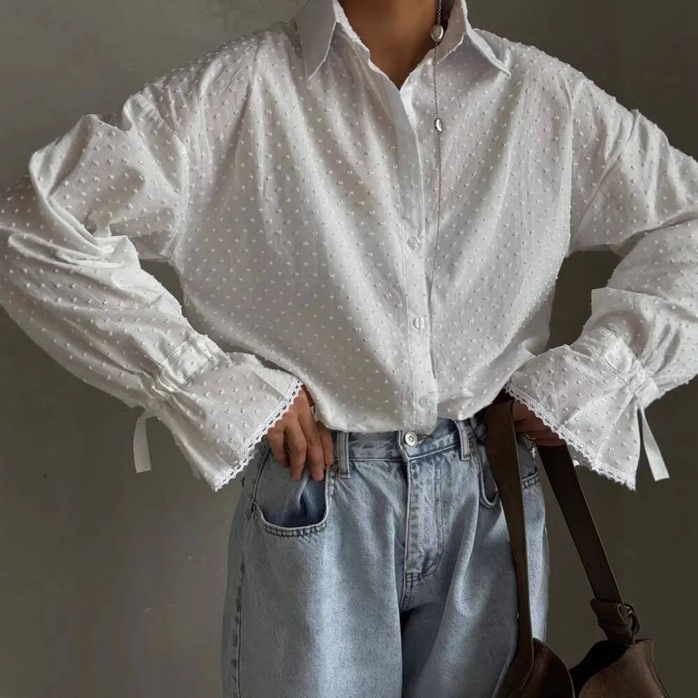 Crochet Top Boho - واحدة الصدر سترة القطن بلوزة المرأة