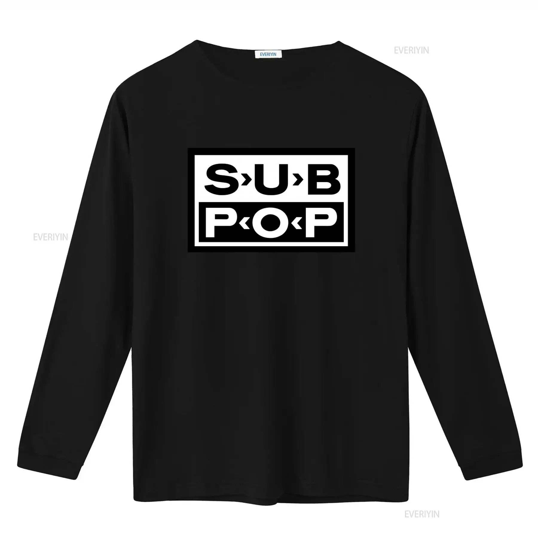 تي شيرت بشعار Sub Pop أسود مع  - مراجعة Vintage Fashion Logo وسعره
