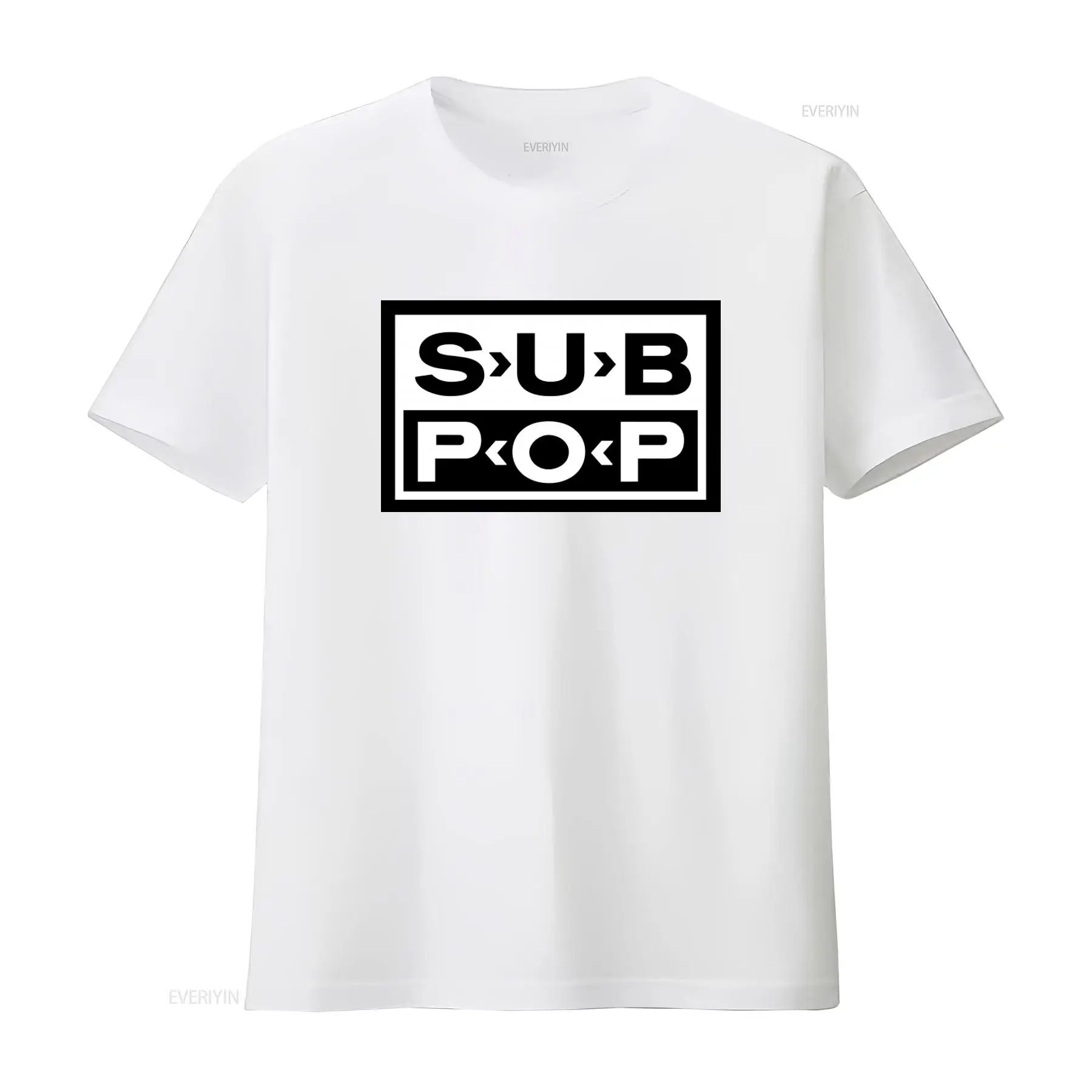 تي شيرت بشعار Sub Pop أسود مع  - مراجعة Vintage Fashion Logo وسعره