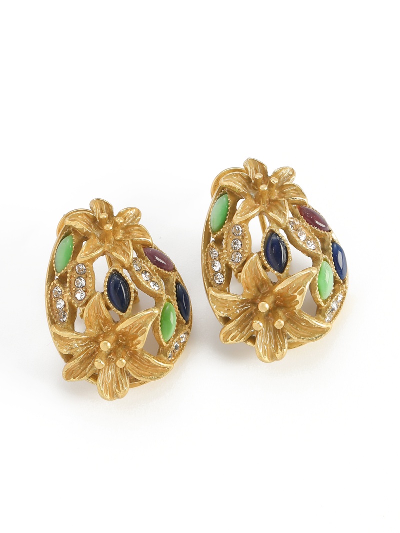 أقراط زجاجية ملونة عتيقة الطرا - مراجعة Vintage Fashion Jewelry Brands وسعره