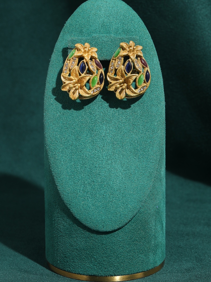 أقراط زجاجية ملونة عتيقة الطرا - مراجعة Vintage Fashion Jewelry Brands وسعره