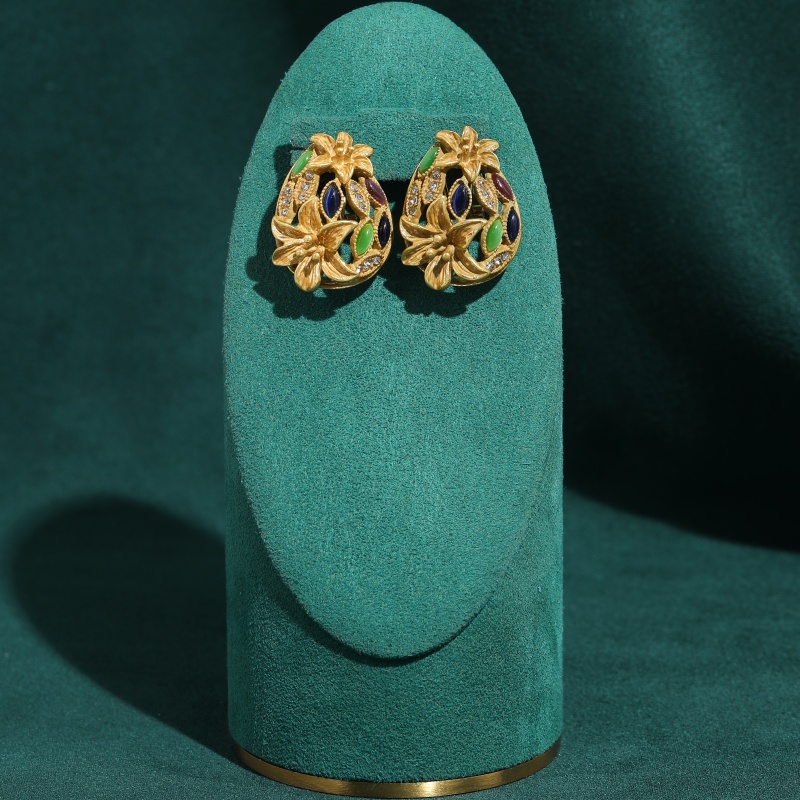 أقراط زجاجية ملونة عتيقة الطرا - مراجعة Vintage Fashion Jewelry Brands وسعره