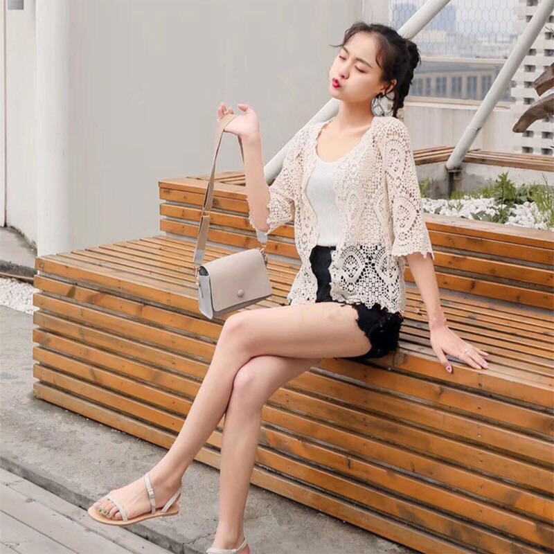 المرأة الصيف محبوك الدانتيل تت - مراجعة Crochet Top Boho وسعره