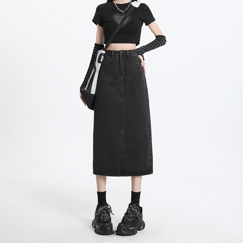 تنانير طويلة من الجينز باللون  - مراجعة Denim Skirt Midi Vintage وسعره