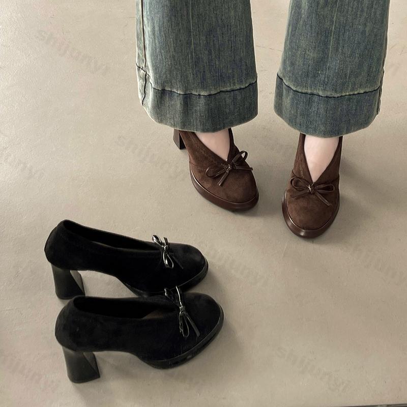 المرأة عالية الكعب 2025 ربيع ا - مراجعة Vintage Fashion Ladies وسعره