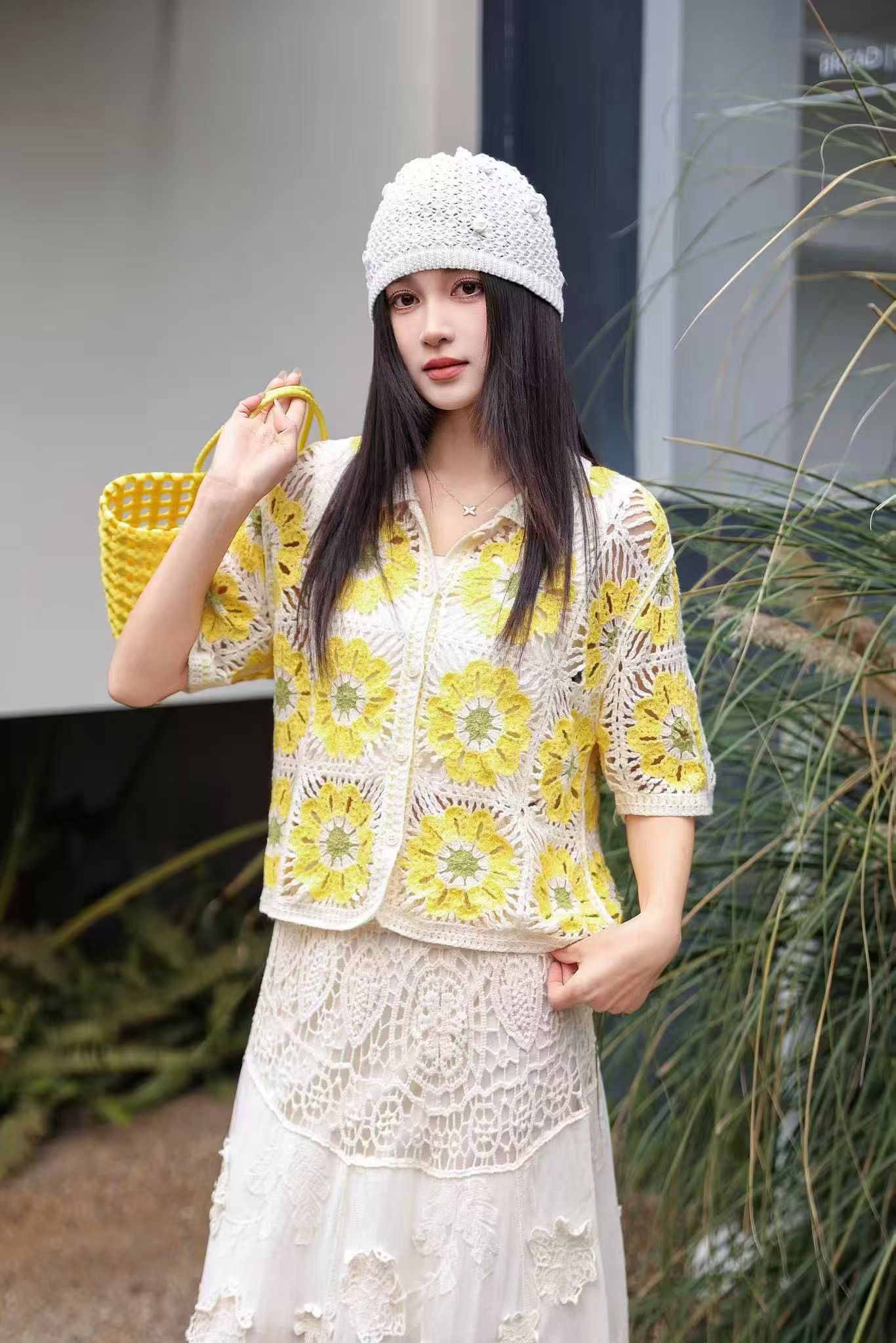 قميص بولو محبوك بنمط الجراني س - مراجعة Crochet Top Boho وسعره