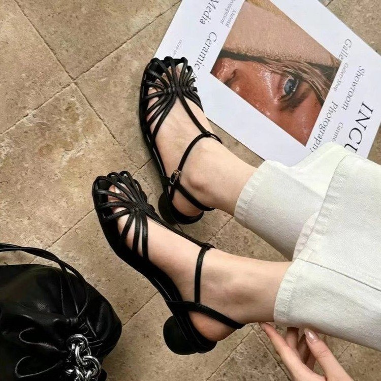 صنادل نسائية بتصميم فرنسي عتيق - مراجعة Vintage Fashion Outfit وسعره
