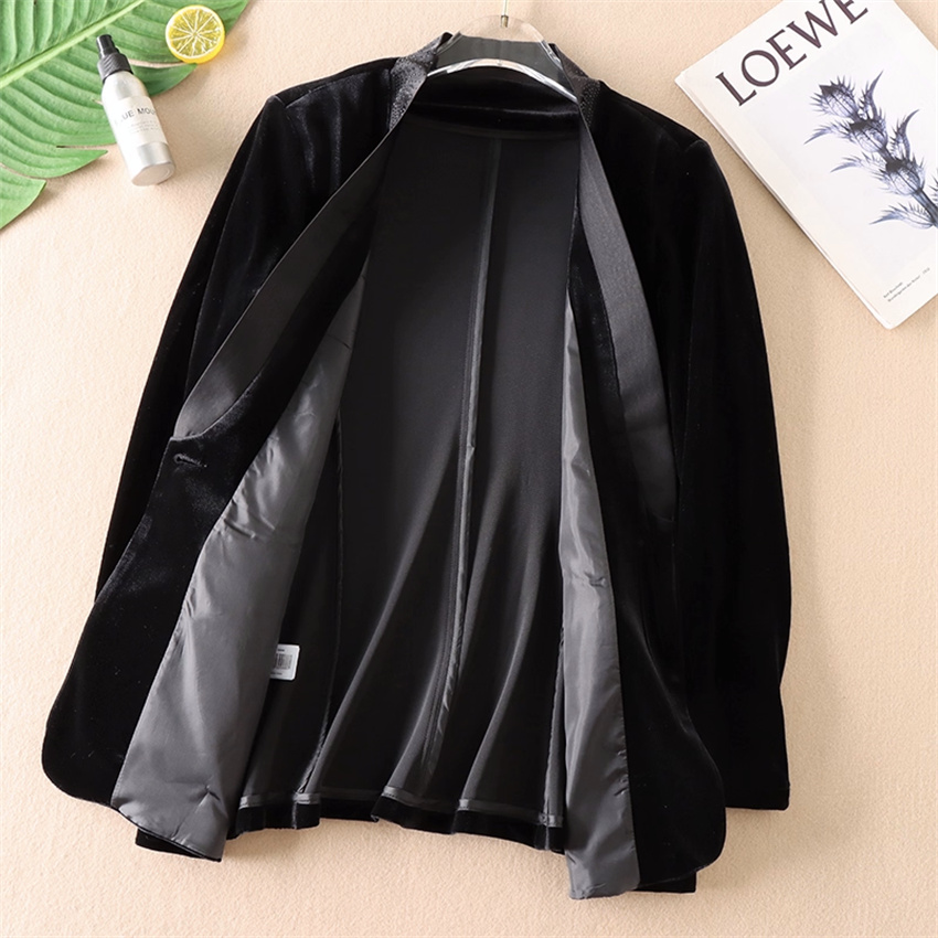 الخريف الشتاء حجم كبير Vintage - مراجعة Velvet Blazer Vintage وسعره