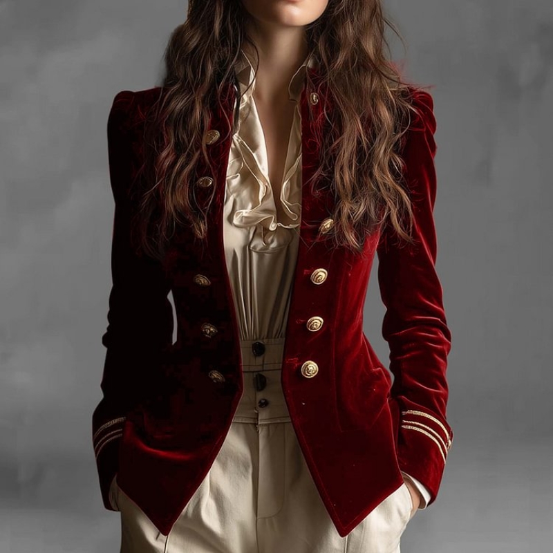 سترة كلاسيكية بقصة ضيقة من الم - مراجعة Velvet Blazer Vintage وسعره