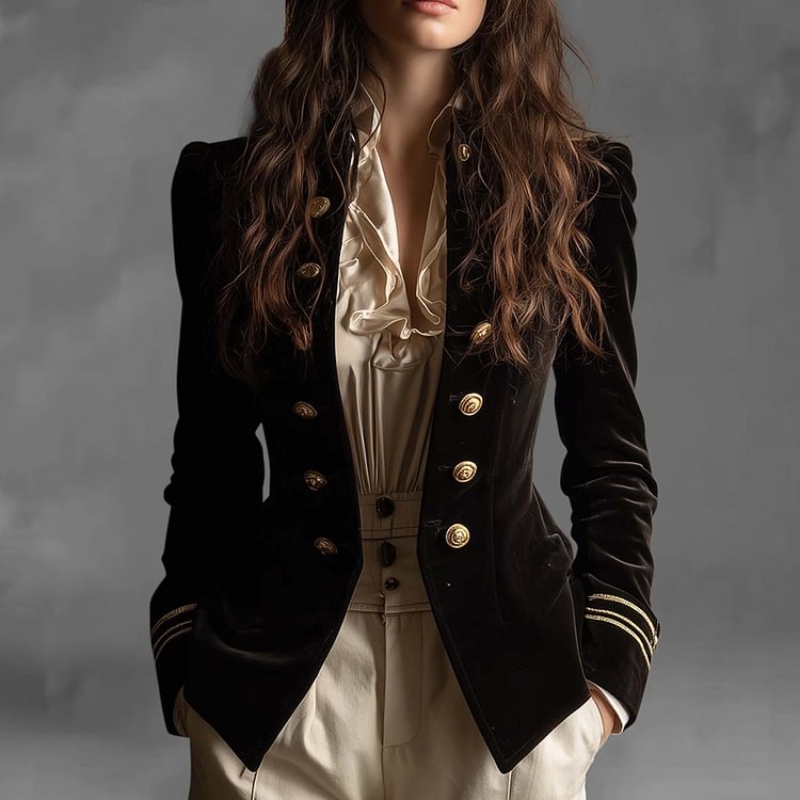 سترة كلاسيكية بقصة ضيقة من الم - مراجعة Velvet Blazer Vintage وسعره