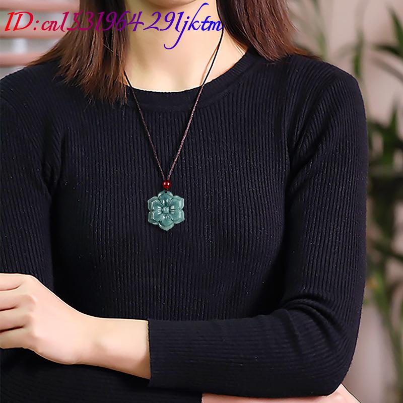 قلادة زهرة من اليشم البورمي، إ - مراجعة Vintage Fashion Necklace وسعره
