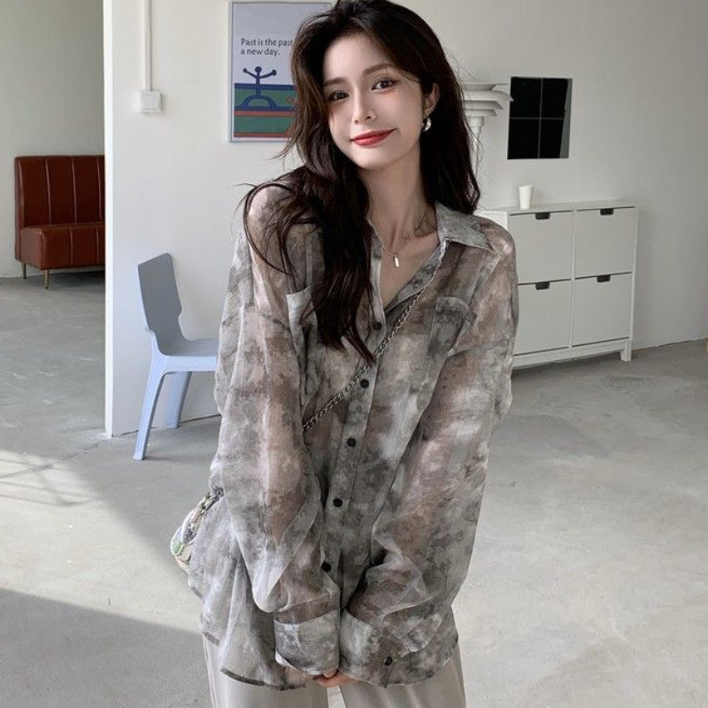 التعادل صبغ قمصان النساء فضفاض - مراجعة Vintage Fashion Style Female وسعره