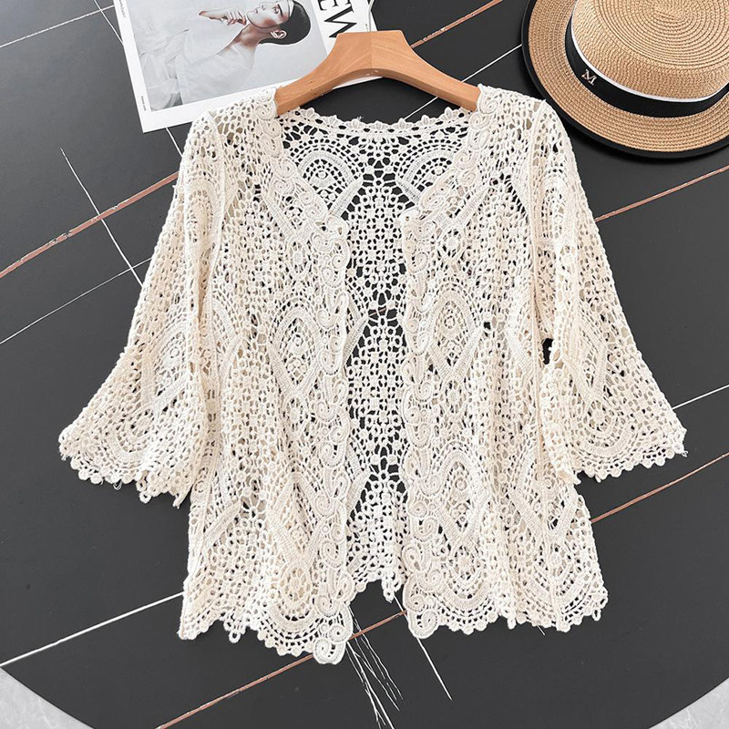 كارديجان كروشيه مفتوح من الأما - مراجعة Crochet Top Boho وسعره