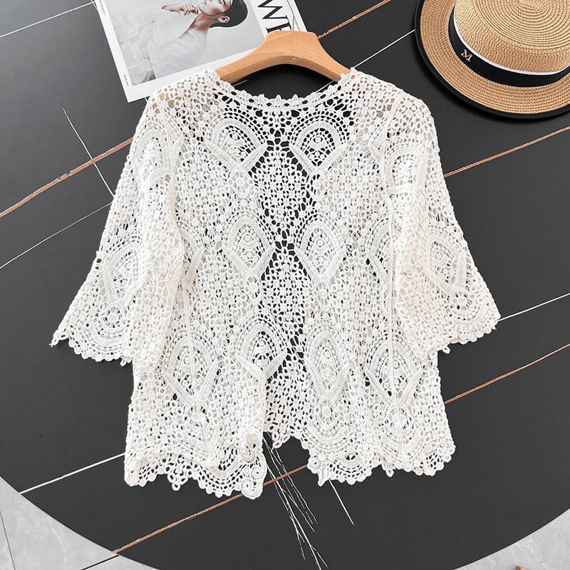 كارديجان كروشيه مفتوح من الأما - مراجعة Crochet Top Boho وسعره