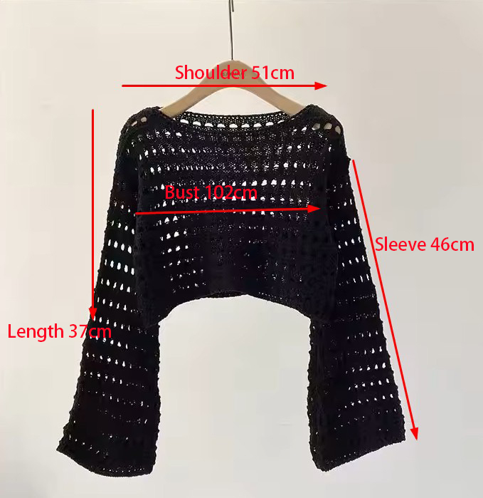 كم طويل الكروشيه متماسكة أعلى  - مراجعة Crochet Top Boho وسعره