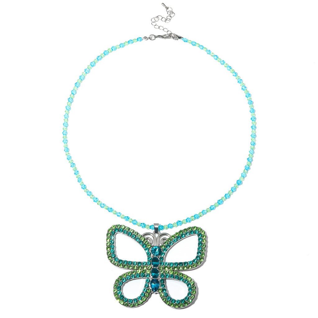 قلادة فراشة مبالغ فيها على طرا - مراجعة Vintage Fashion Necklace وسعره