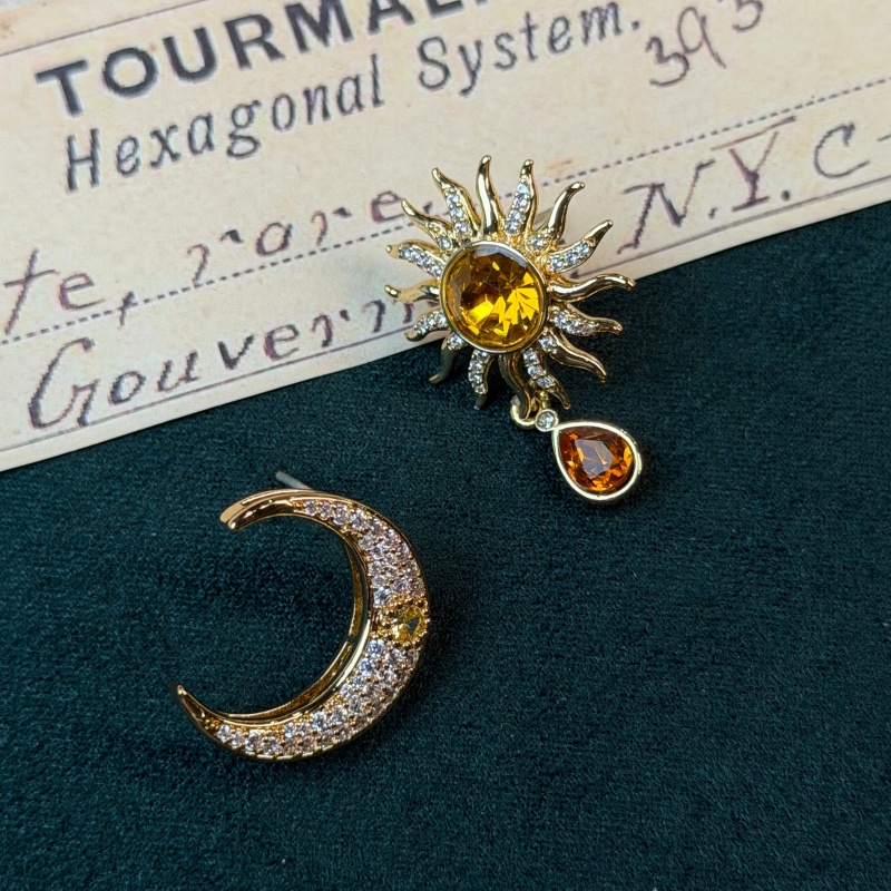 أقراط كريستال صفراء عتيقة الطر - مراجعة Vintage Fashion Jewelry Brands وسعره