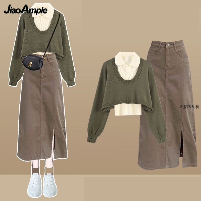 المرأة ربيع الخريف جديد خمر مت - مراجعة Denim Skirt Midi Vintage وسعره