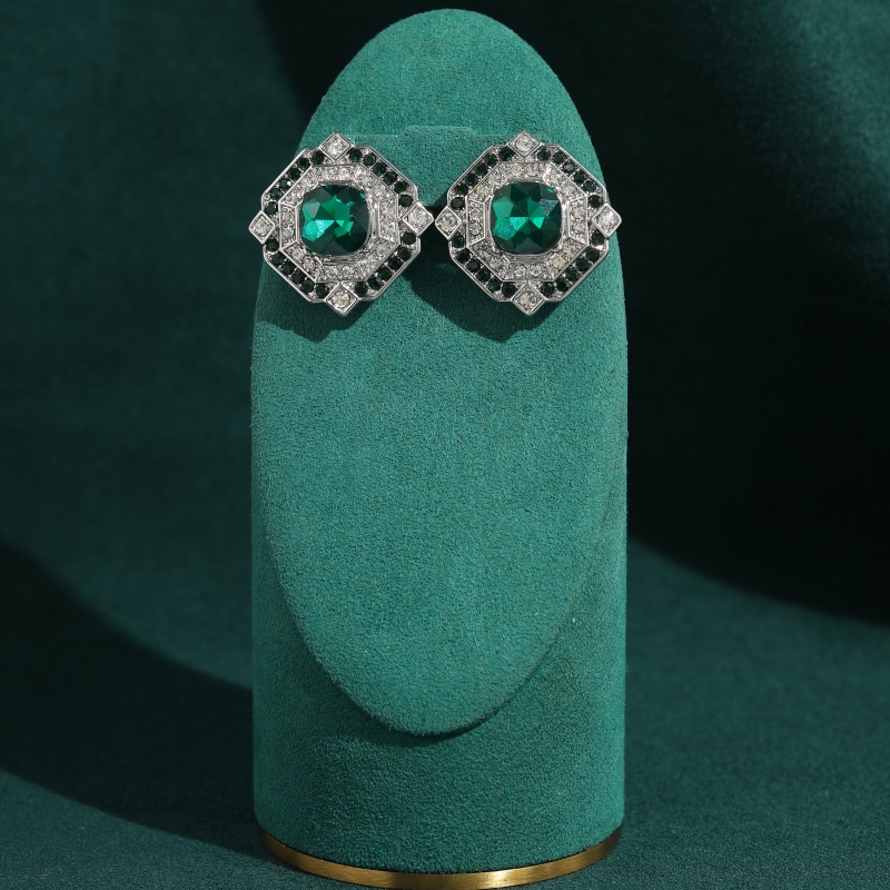 أقراط كريستال الزمرد المربعة ا - مراجعة Vintage Fashion Jewelry Brands وسعره