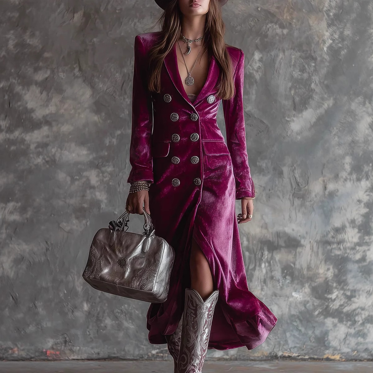 فستان بليزر طويل مخملي عتيق ال - مراجعة Velvet Blazer Vintage وسعره