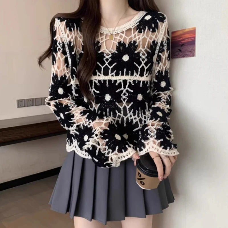 بلوزة كروشيه نسائية بنقشة زهور - مراجعة Crochet Top Boho وسعره