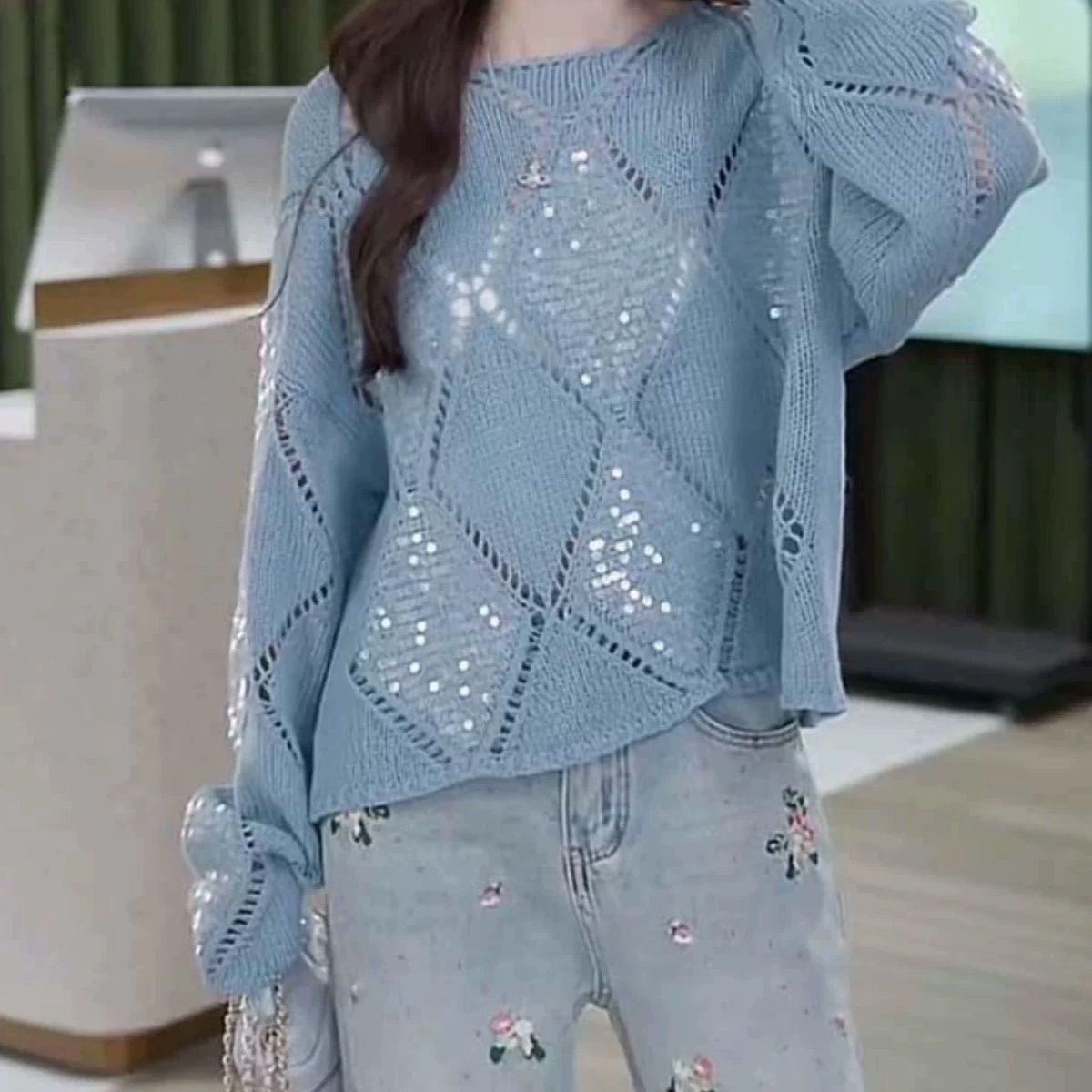 المرأة بوهو شيك كم طويل سترة ذ - مراجعة Crochet Top Boho وسعره