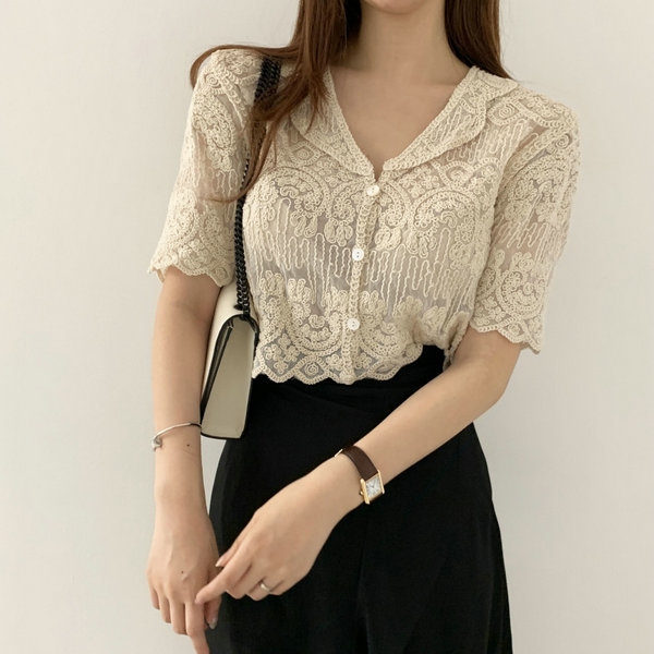 بلوزة نسائية من الدانتيل بتطري - مراجعة Crochet Top Boho وسعره