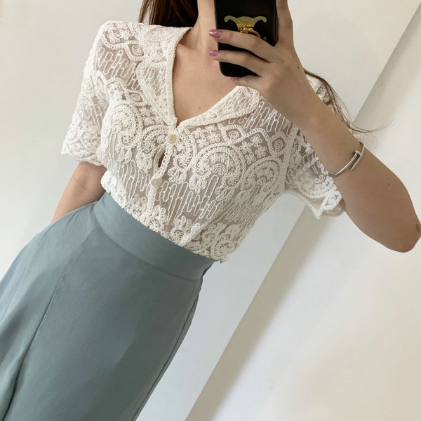 بلوزة نسائية من الدانتيل بتطري - مراجعة Crochet Top Boho وسعره