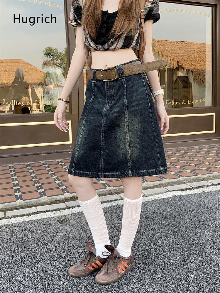 تنورة جينز ميدي بخصر مرتفع وقص - مراجعة Denim Skirt Midi Vintage وسعره