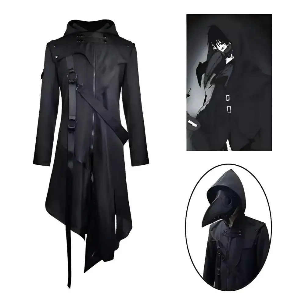 معطف ستيمبانك، سترة قوطية، زي  - مراجعة Vintage Trench Coat وسعره