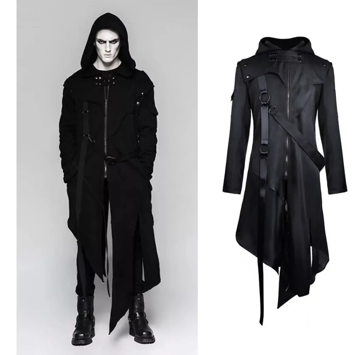 معطف ستيمبانك، سترة قوطية، زي  - مراجعة Vintage Trench Coat وسعره