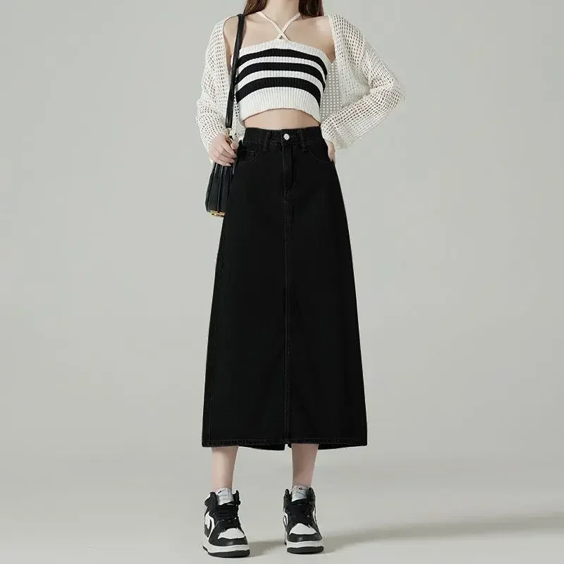 تنانير نسائية من قماش الدنيم ب - مراجعة Denim Skirt Midi Vintage وسعره