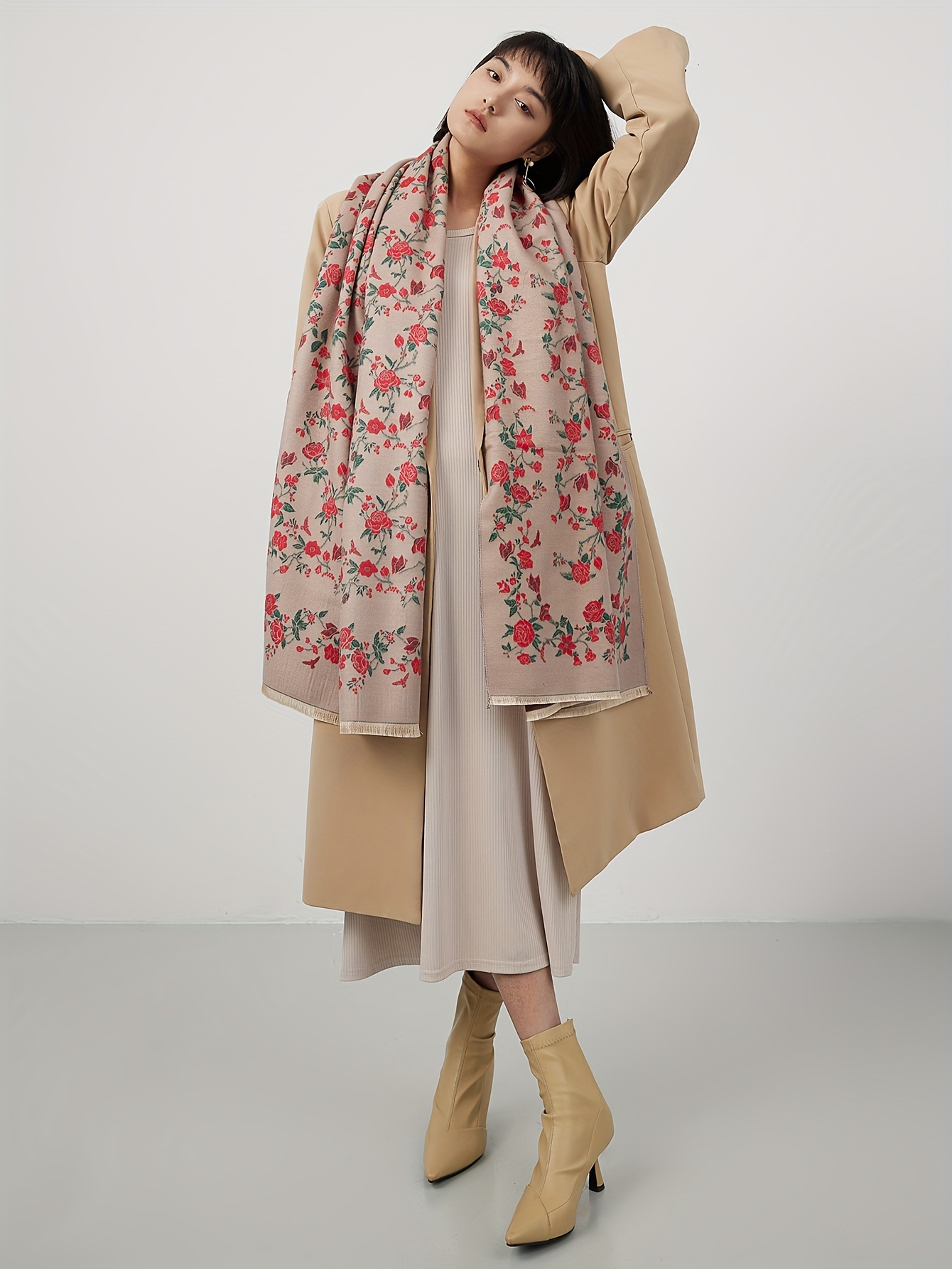 وشاح سميك للخريف والشتاء بمقاس - مراجعة Vintage Trench Coat وسعره