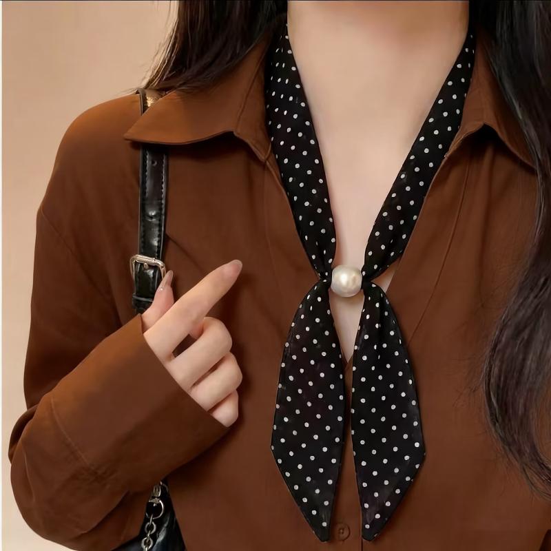 وشاح شيفون عتيق الطراز بنقاط ا - مراجعة Vintage Fashion Outfit وسعره