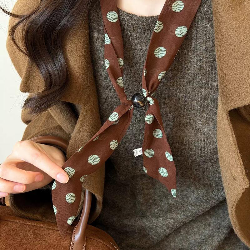 وشاح شيفون عتيق الطراز بنقاط ا - مراجعة Vintage Fashion Outfit وسعره