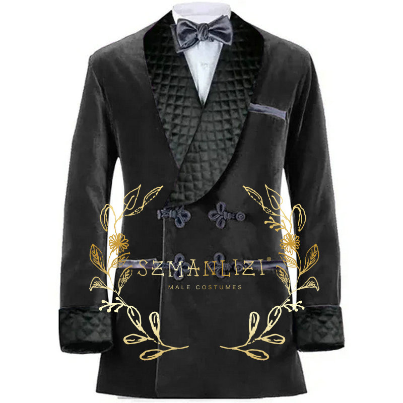 بدلة مخملية أرجوانية مزدوجة ال - مراجعة Velvet Blazer Vintage وسعره