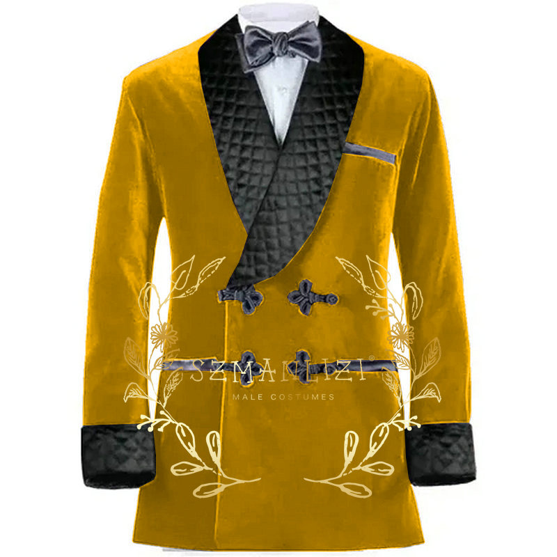 بدلة مخملية أرجوانية مزدوجة ال - مراجعة Velvet Blazer Vintage وسعره
