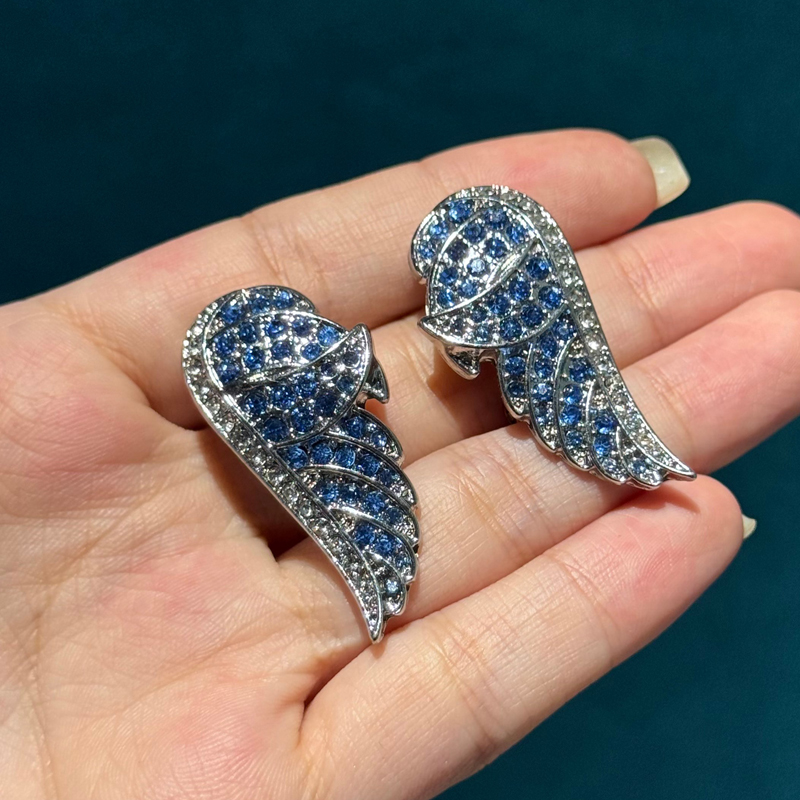 أقراط أجنحة الملاك الزرقاء الك - مراجعة Vintage Fashion Jewelry Brands وسعره