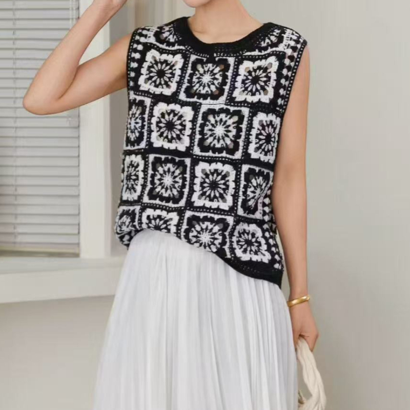 بلوزة كروشيه بدون أكمام بتصميم - مراجعة Crochet Top Boho وسعره