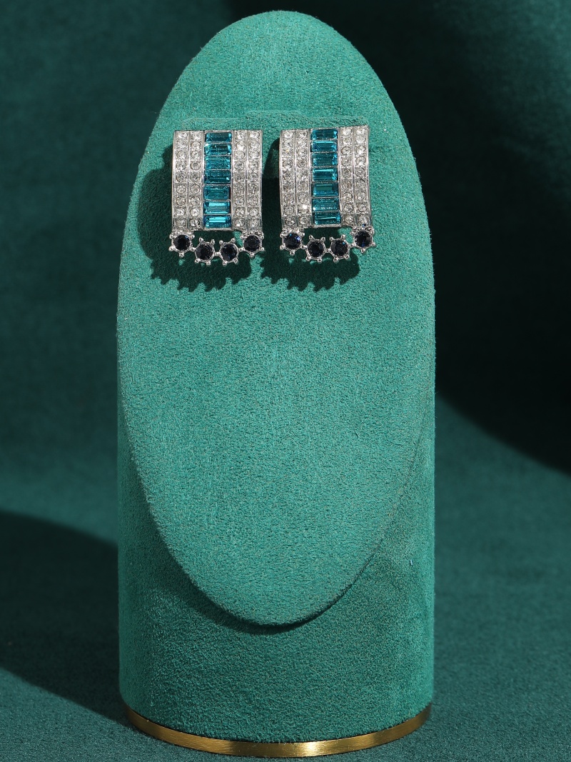 أقراط هندسية كلاسيكية مرصعة با - مراجعة Vintage Fashion Jewelry Brands وسعره