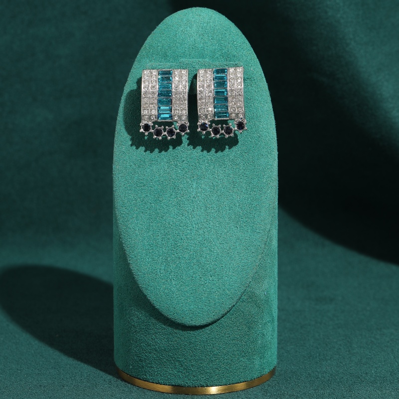 أقراط هندسية كلاسيكية مرصعة با - مراجعة Vintage Fashion Jewelry Brands وسعره